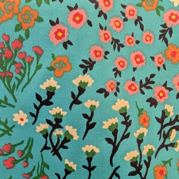 New Lands’ End Plus 20W Turquoise Floral Tankini Swim Top & Skirted Bottom Plus - Picture 12 of 16